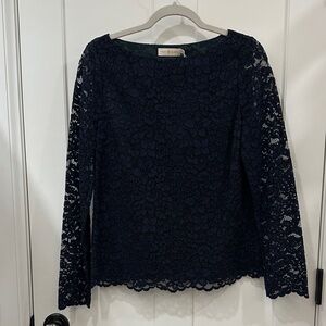 Tory Burch Navy Lace Blouse